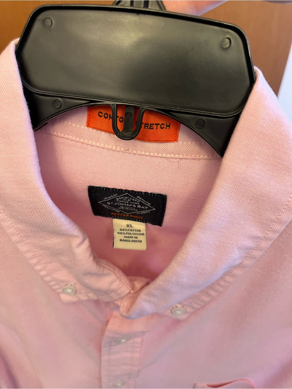 St. John's Bay Light Pink Men's Button-Down Shirt